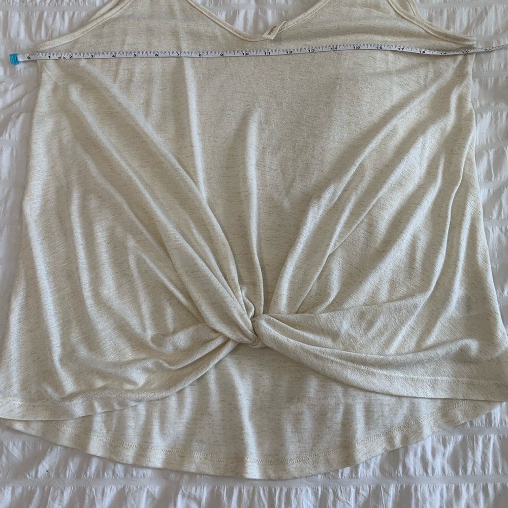 Wishlist Cream Relaxed KnotFront Tank - Picture 8 of 16
